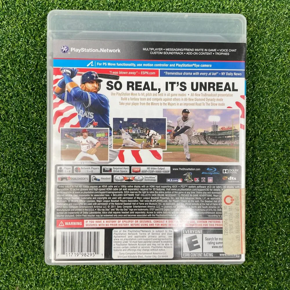 MLB 12 The Show PS3 (Sony PlayStation 3, 2011) no Manual